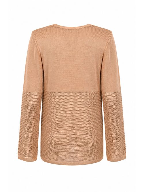 Cardigan in maglia di viscosa con path floreale BLUGIRL | RA6032 MA87RX0768